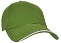 FRONT VIEW OF BASEBALL CAP OLIVE/WHITE/OLIVE